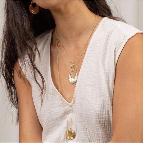 Gorjana Azul Coin Pendant Necklace - Picture 2 of 10